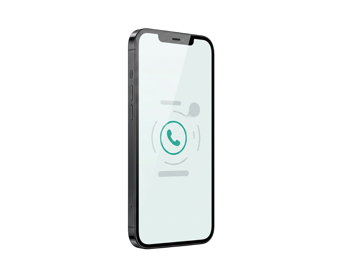 Illustration d’un smartphone utilisant l’application téléphonique Flexip